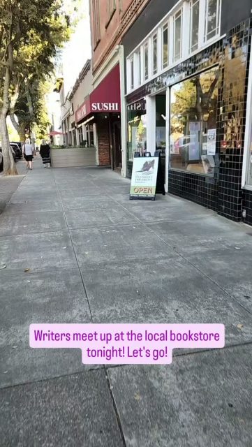 Come with me to the @pleasantpheasantbooks for a writers meet up! There were so many local authors. We introduced ourselves and just chatted about the industry, asked questions, drank wine 😊 can't wait for next month!